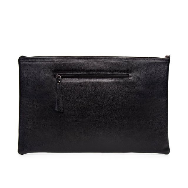 Pasta de Couro para Notebook - Preto