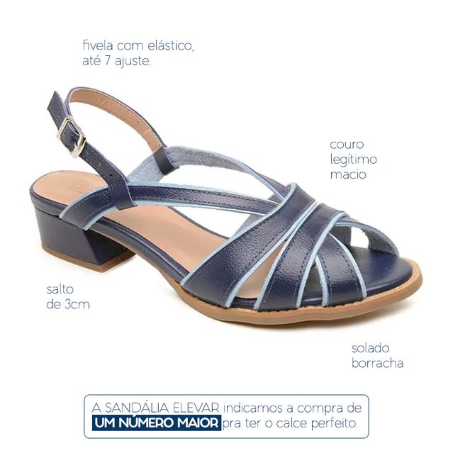 Sandália - ELEVAR - Azul Anil e Azul Celeste - 965.17
