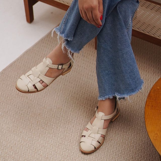 Sandália Fisherman - AMOR - Off White - 664.29