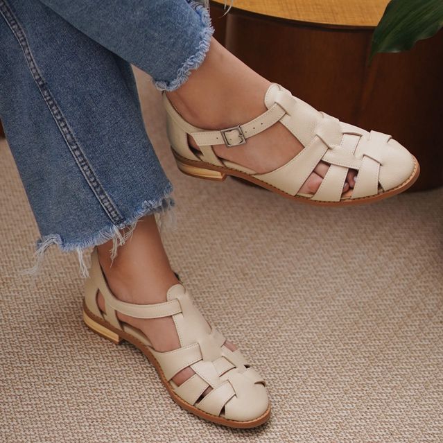 Sandália Fisherman - AMOR - Off White - 664.29
