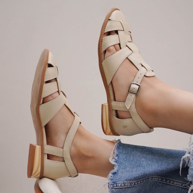 Sandália Fisherman - AMOR - Off White - 664.29
