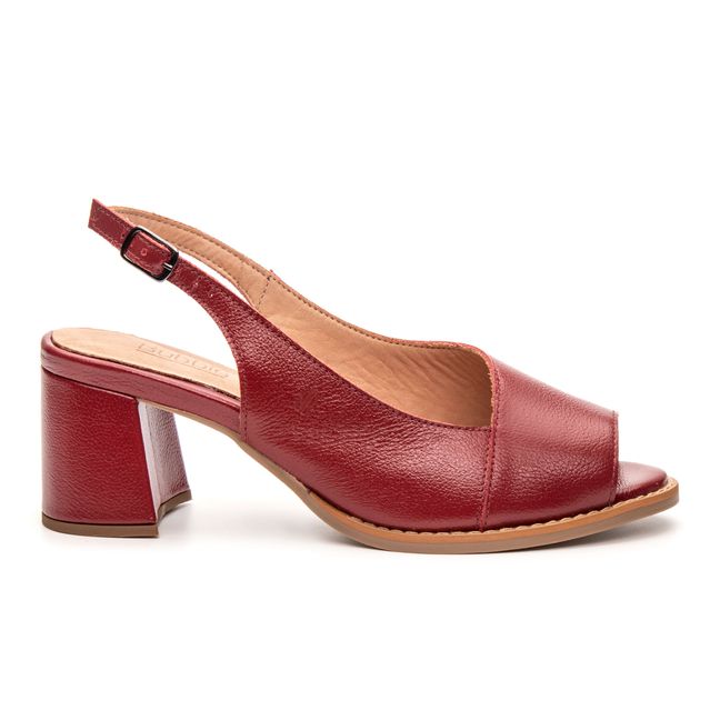 Sandália Peep toe Sossego- Vermelha 771.15