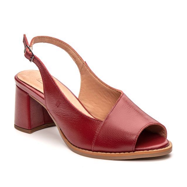 Sandália Peep toe Sossego- Vermelha 771.15