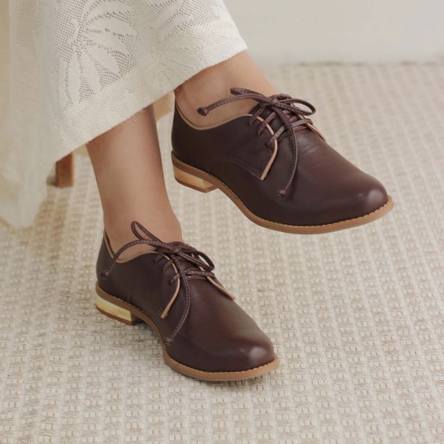 Sapato Oxford VIVER - Madeira e Chocolate 250.03 