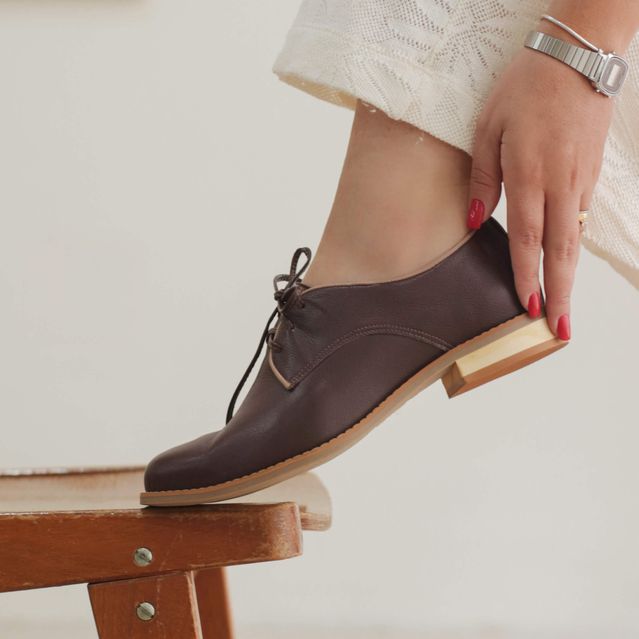 Sapato Oxford VIVER - Madeira e Chocolate 250.03 
