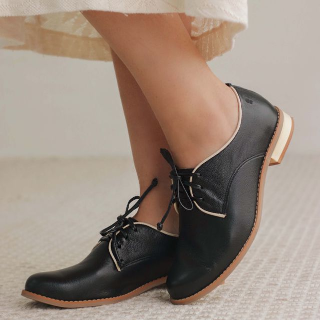 Sapato Oxford VIVER - Preto e Off White 250.03