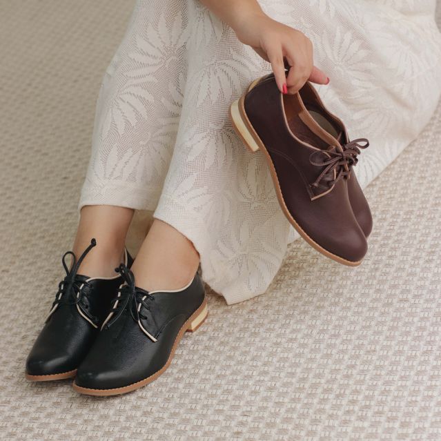 Sapato Oxford VIVER - Madeira e Chocolate 250.03 