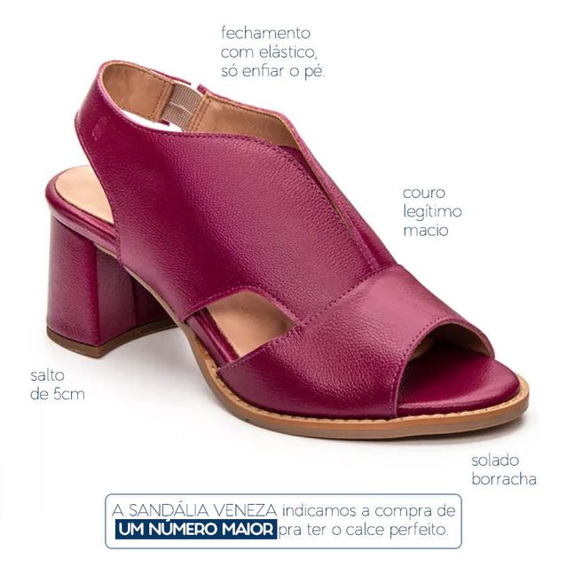 Sandália Peep Toe Pitaya - VENEZA