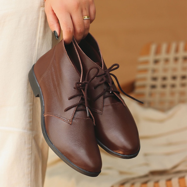 Bota Coturno Preta Oxford Boutique - Oxford Boutique do Sapato