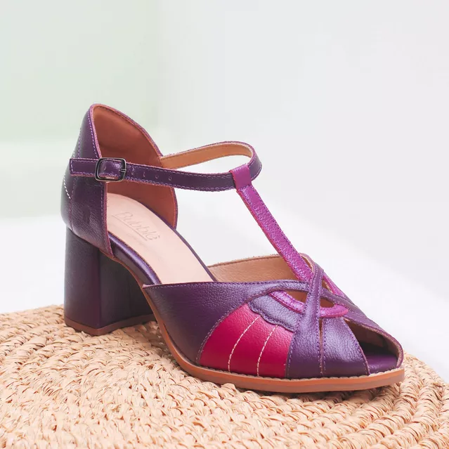 Sandália Peep Toe - LUA - Ameixa, Pitaya e Purple - 177.61