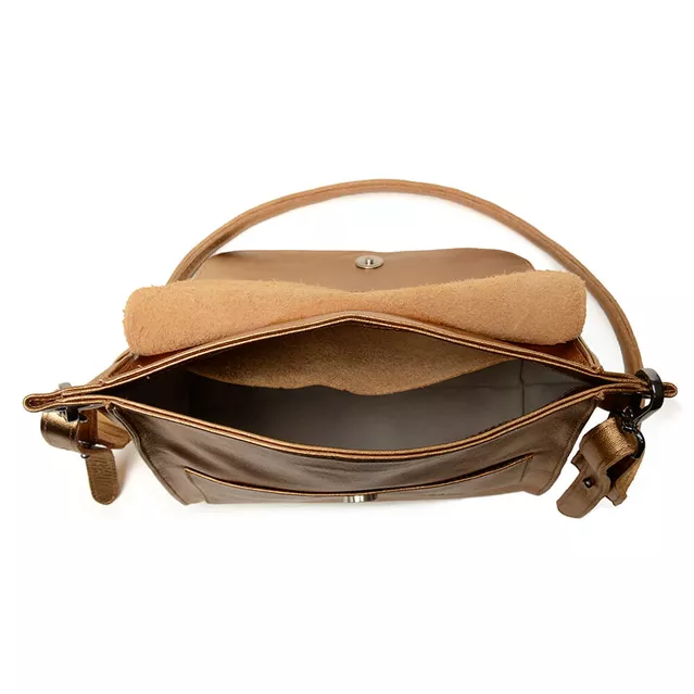 Bolsa de Couro - ACOLHER - Bronze