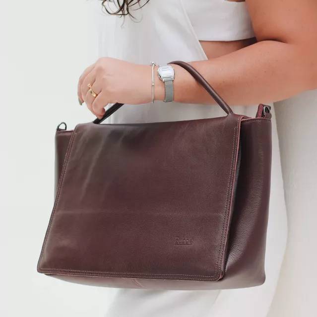 Bolsa de Couro - CHARME - Madeira