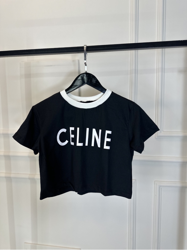 Camiseta Cropped Celinne Preto