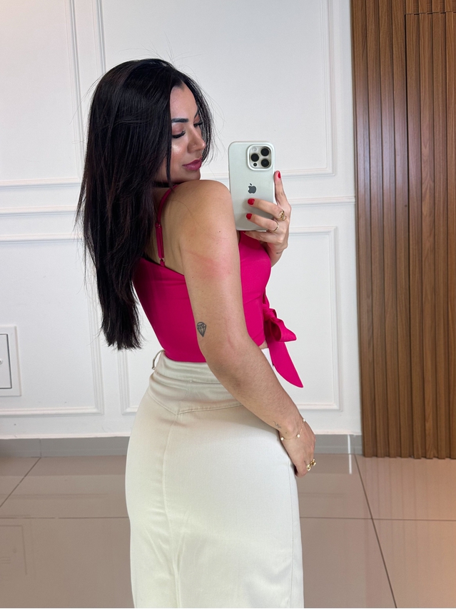 Cropped Alfaiataria Iris Pink