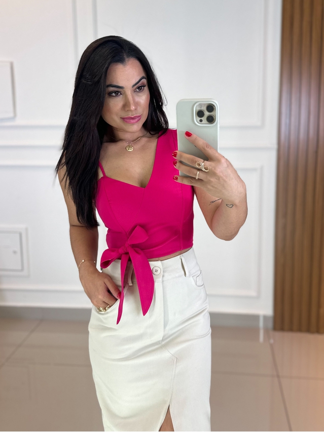 Cropped Alfaiataria Iris Pink