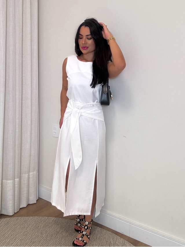 Conjunto Midi Saia Tulum Branco
