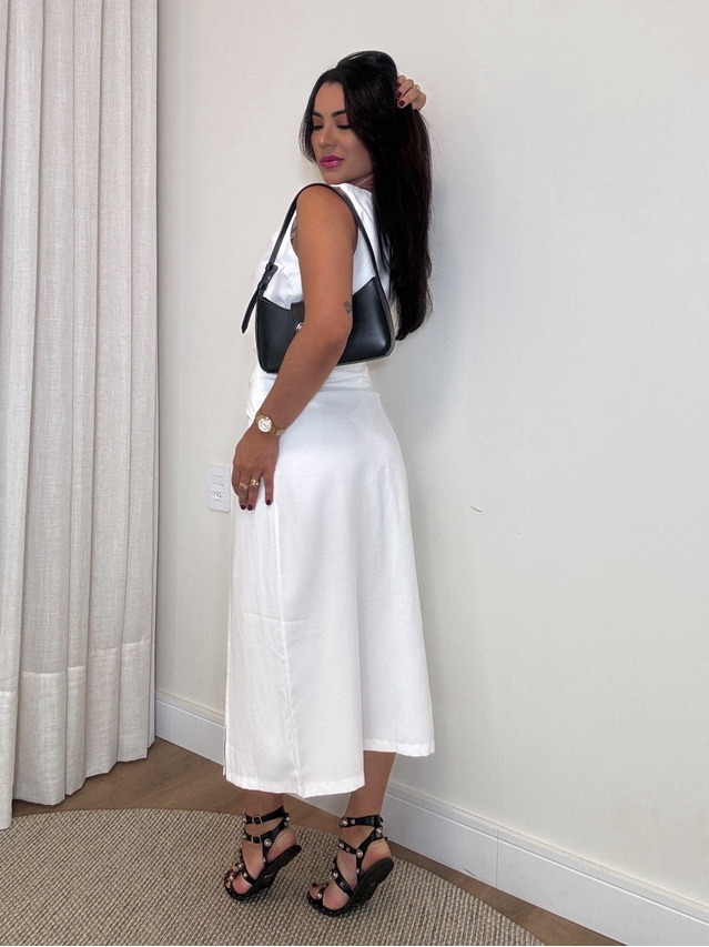 Conjunto Midi Saia Tulum Branco