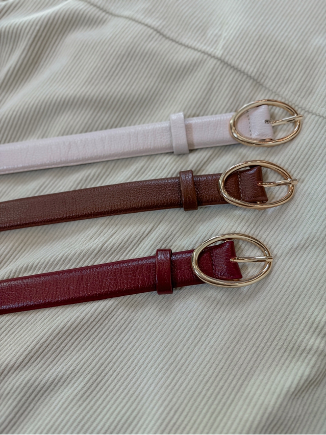 Cinto Couro Fivela Redonda Off