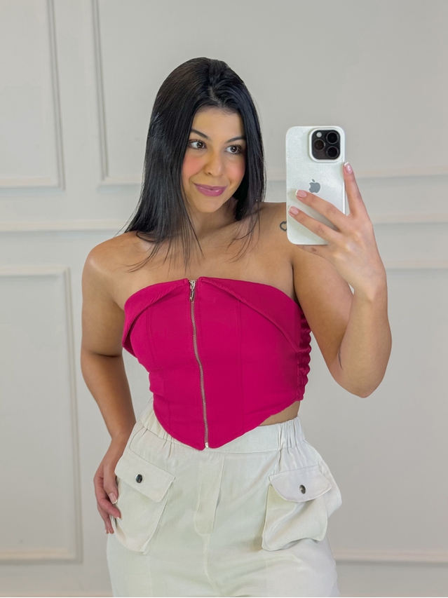 Blusa Zíper Úrsula Pink