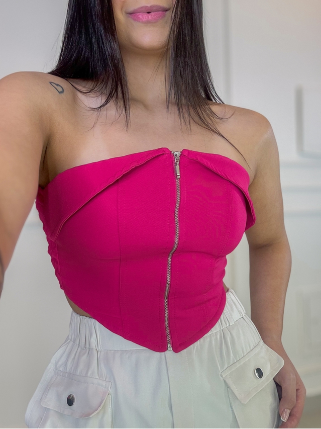 Blusa Zíper Úrsula Pink