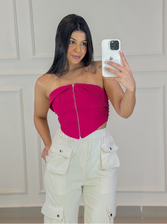 Blusa Zíper Úrsula Pink