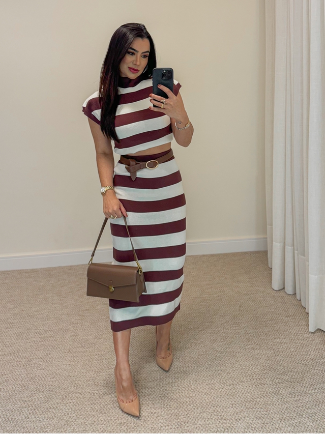 Cinto Couro Fivela Redonda Café