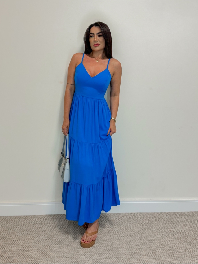 Vestido Midi Atenas Azul