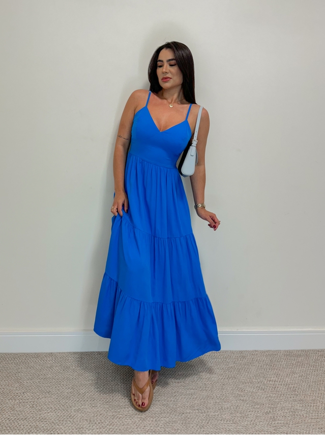 Vestido Midi Atenas Azul