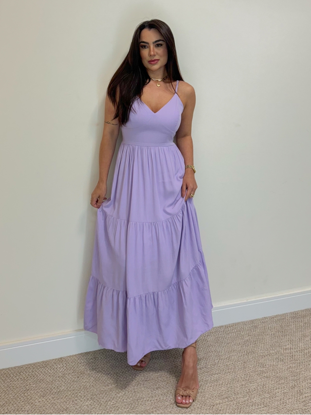 Vestido Midi Atenas Lilás