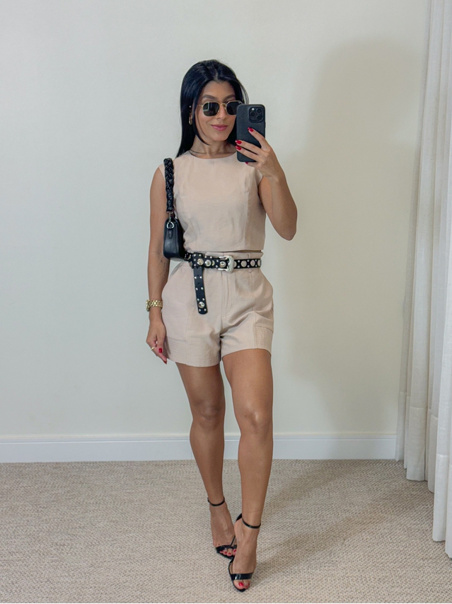 Conjunto Short Mali Areia