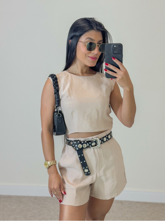 Conjunto Short Mali Areia