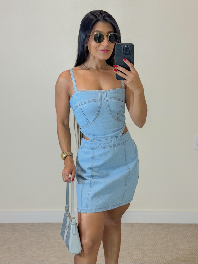 Vestido Jeans Claro Zoe