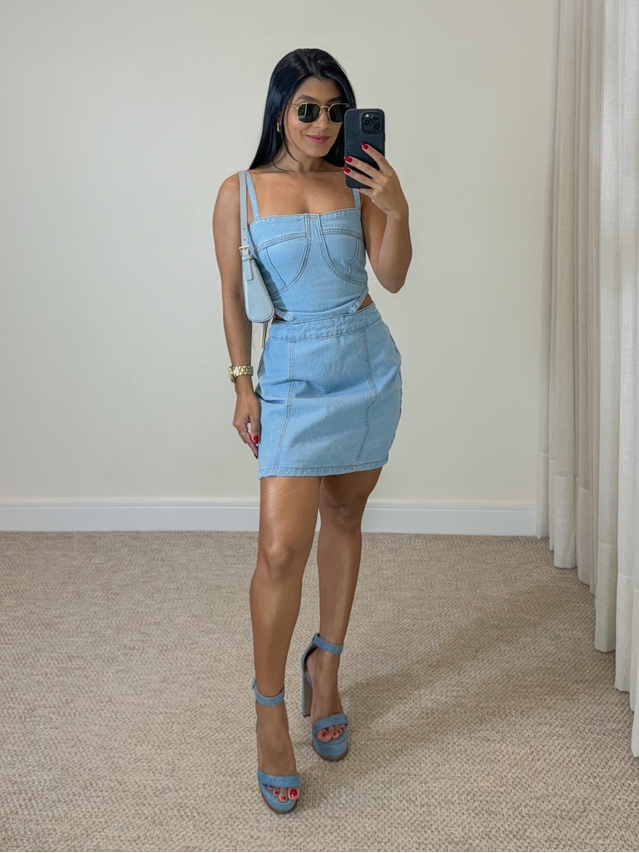 Vestido Jeans Claro Zoe