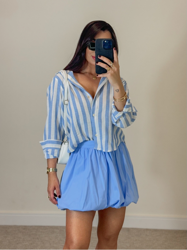 Saia Balonê Lucy Azul