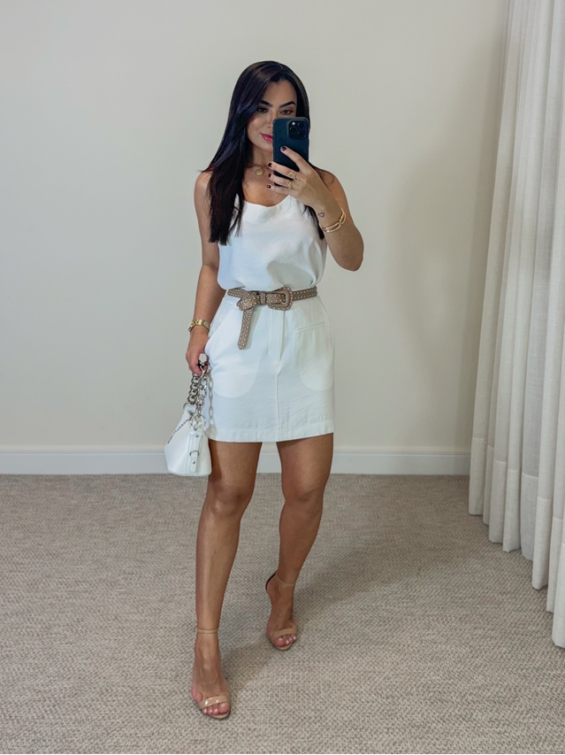 Saia Viscolinho Bruna Off