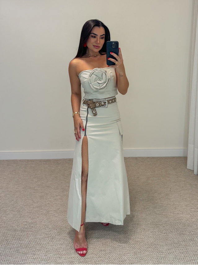 Conjunto Saia Marina Areia