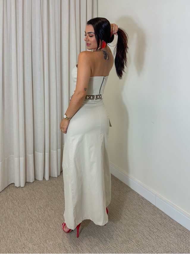 Conjunto Saia Marina Areia