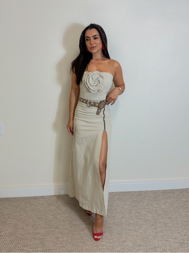 Conjunto Saia Marina Areia