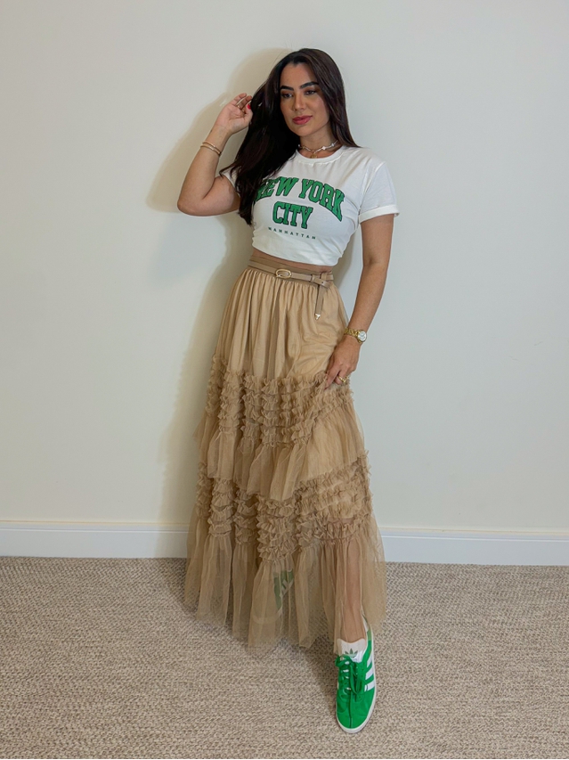 Saia Tule Veneza Cappuccino