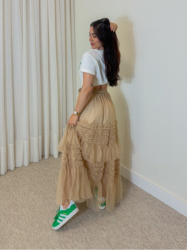 Saia Tule Veneza Cappuccino