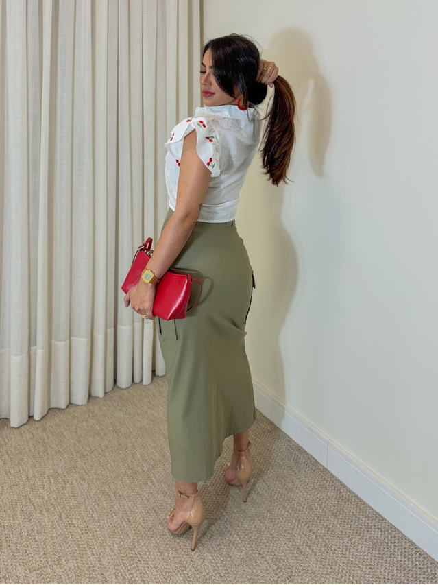 Camisa Cereja Branco