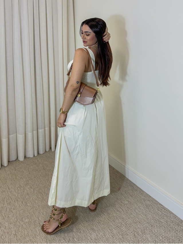 Vestido Meia Taça Florença Manteiga