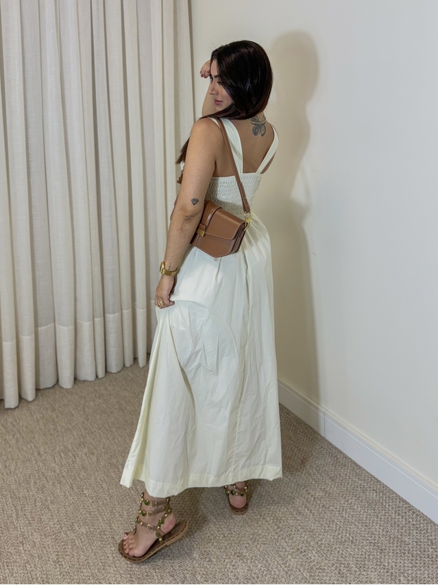 Vestido Meia Taça Florença Manteiga