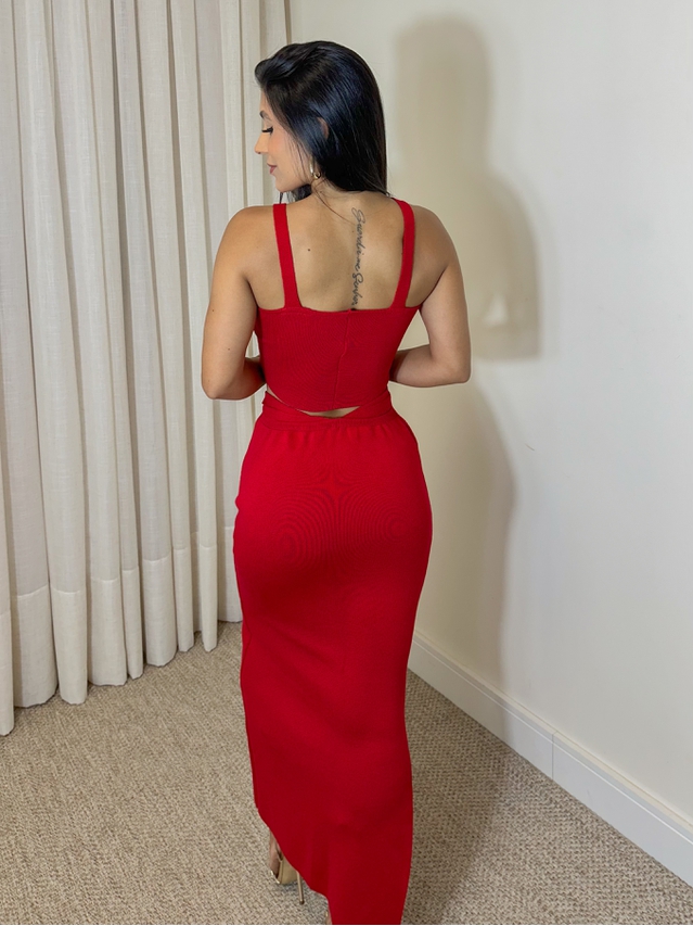 Conjunto Saia Ariel Vermelho 