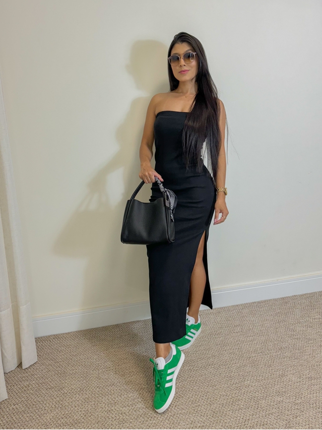 Vestido Liso Tomara Que Caia Preto