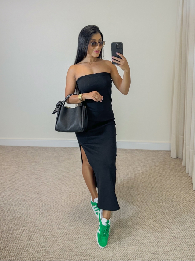 Vestido Liso Tomara Que Caia Preto