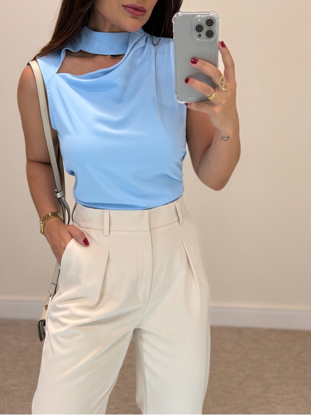 Blusa Eliana Azul Bebê