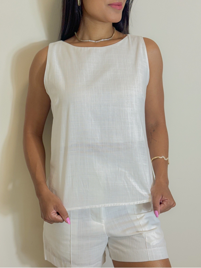 Conjunto Linho Viviane Branco