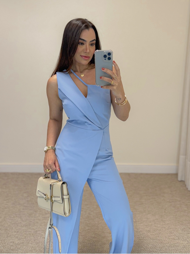 Macacão Michele Azul