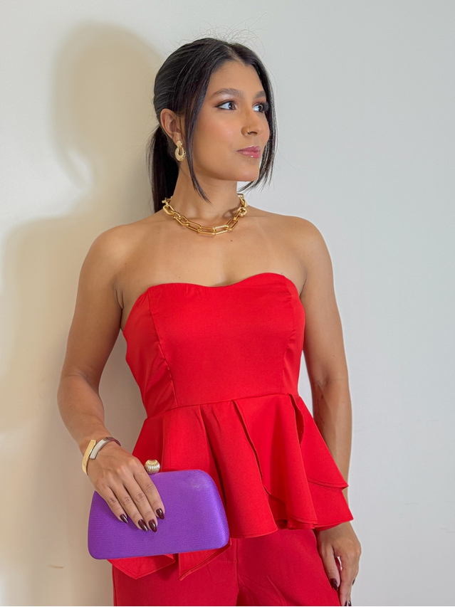 Blusa Tomara Que Caia Laysa Vermelha